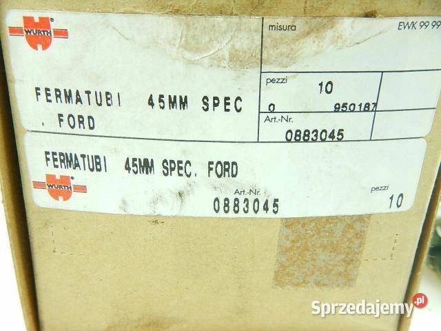 10 OBEJMA UKSZTAŁTNA TŁUMIKA 45MM FORD 0883045
