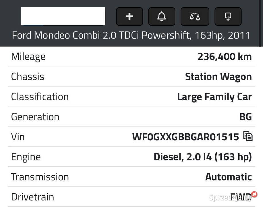 SILNIK TXBA Ford Mondeo IV MK4 20 TDCI 163 lubelskie Chełm sprzedam