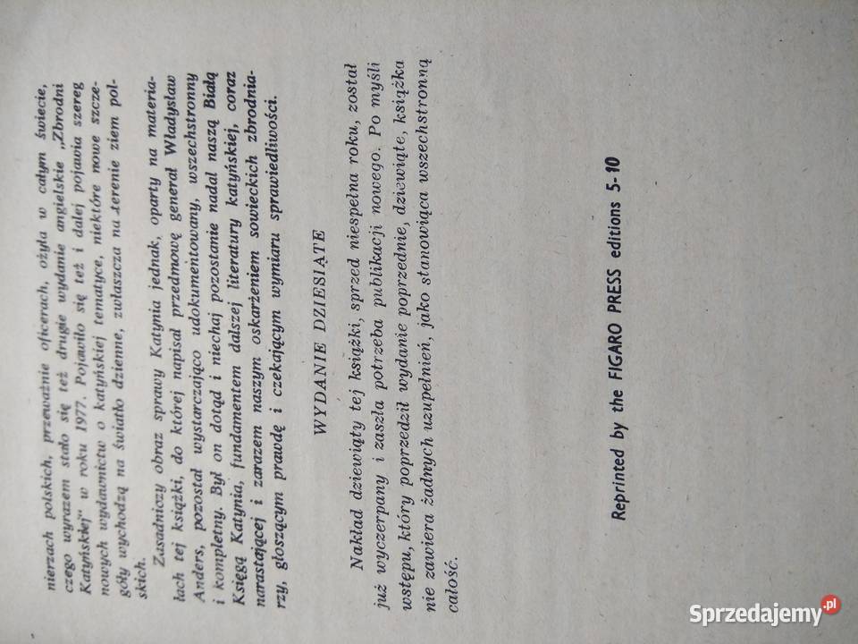 Zbrodnia katyńska książki unikatowe antykwariat Warszawa