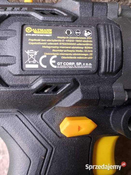 Wiertarko wkrętarka z udarem Kaltman