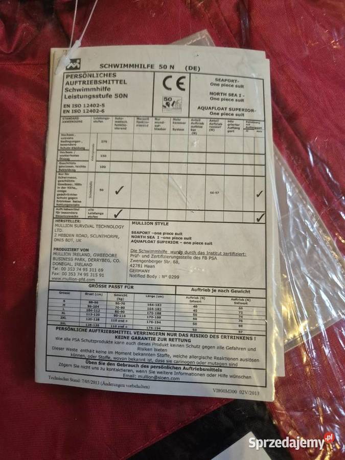 Kombinezon morski nowy Rozmiar L Goleniów sprzedam