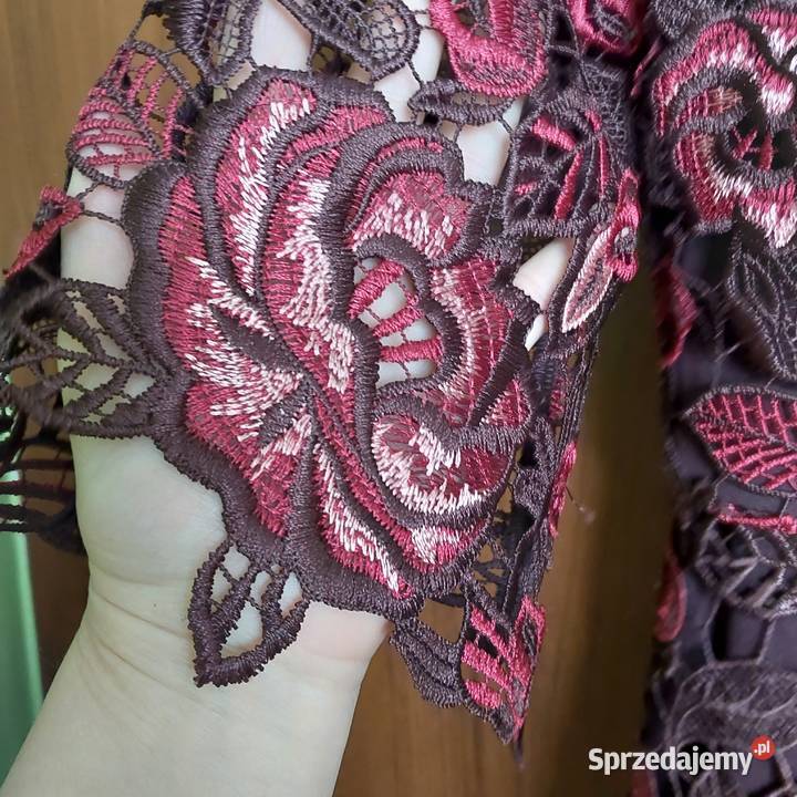 Sukienka nowa koronką bordowa Odzież damska Kalety sprzedam