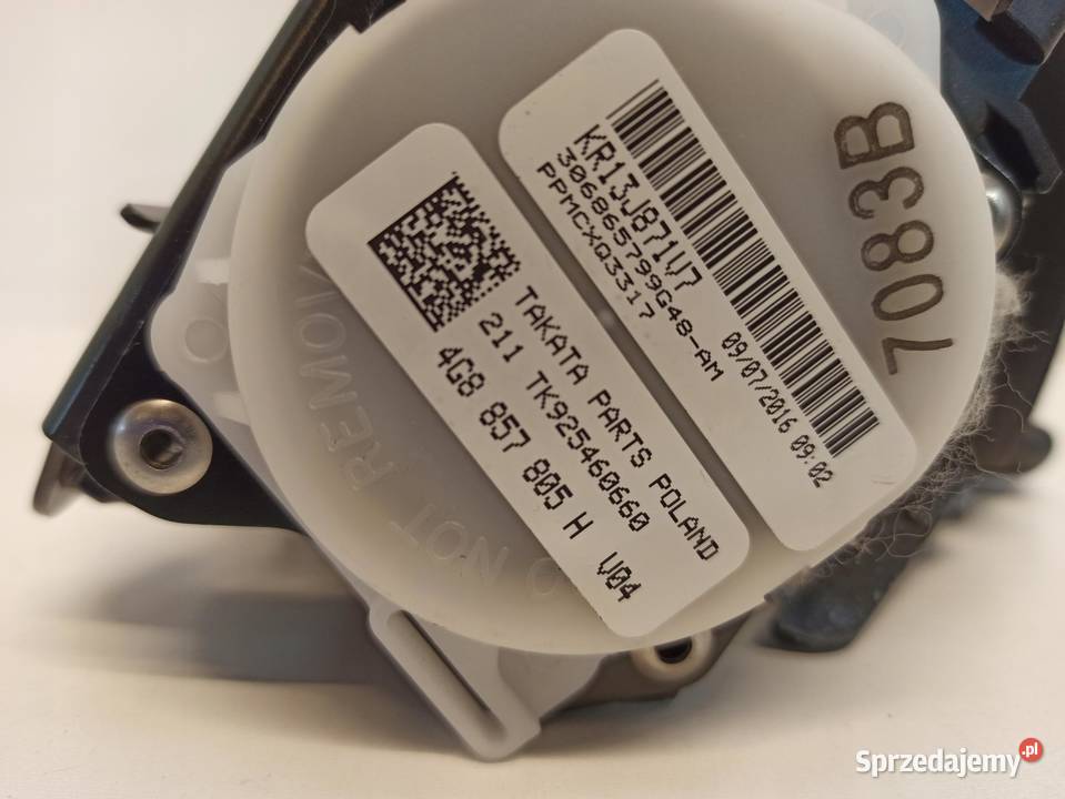 AUDI A6 C7 PAS BEZPIECZEŃSTWA TYŁ 4G8857805H Pasy bezpieczeństwa dolnośląskie