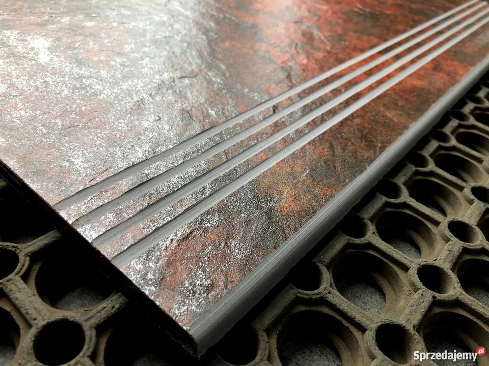 Płytka schodowa 30x60 stopnica INOX metal rdza łódzkie Łask