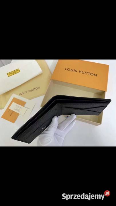 Portfel louis vuitton skóra canvas pudełko ebene Łódź