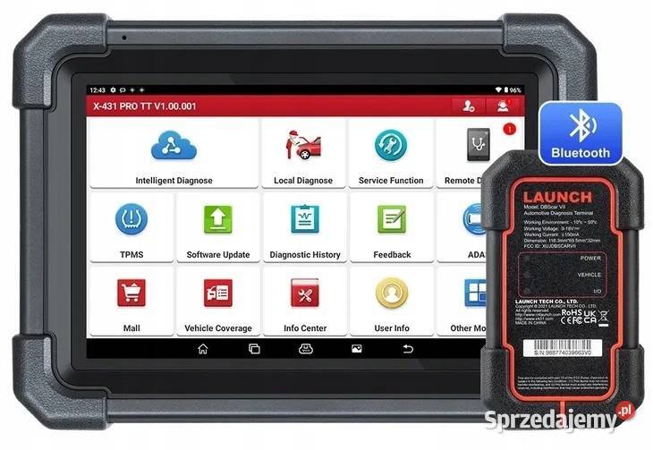 LAUNCH X431 PRO TT Interfejs Tester Skaner pomorskie Gdańsk sprzedam