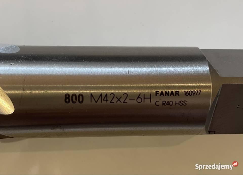 Gwintownik 374C M42x2 6H R40 HSS 800 FANAR Czarnożyły