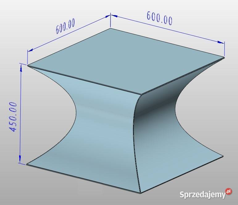 Stolik kawowy bryłowy 3D nowoczesny metal Jeżowe