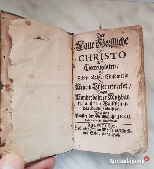 Starodruk Książeczka z 1748 roku śląskie