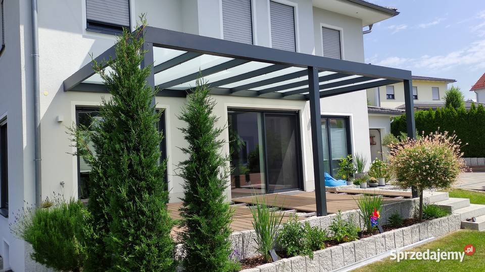 Pergola aluminium szkło Zadaszenie tarasu Bielsko-Biała
