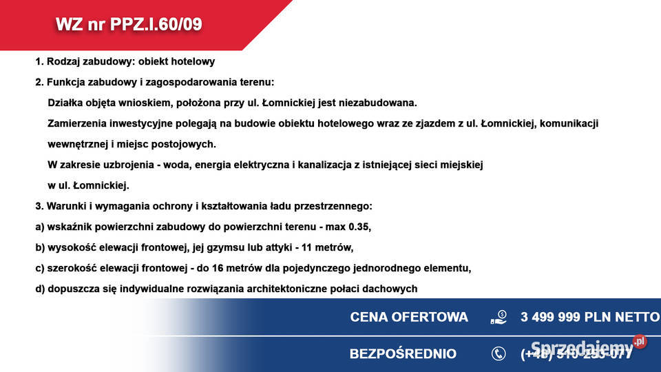 WZ na 19 segmentów 8 bliźniaków Łódź Łomnicka 21 sprzedam