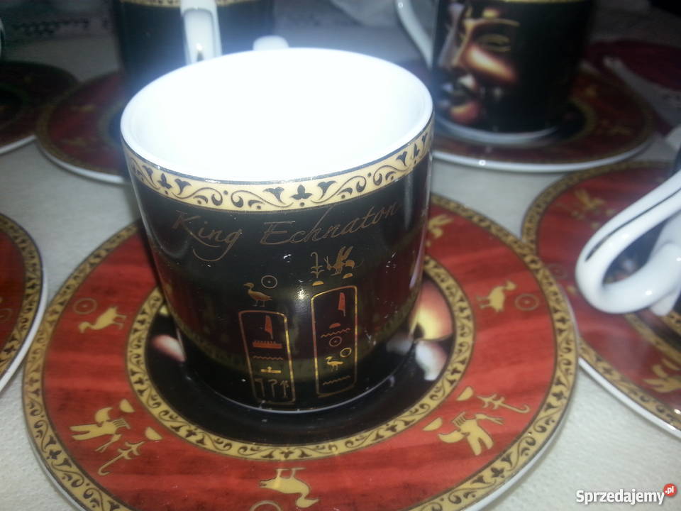 6 filizanek ze spodkami porcelana egipska Kraków sprzedam