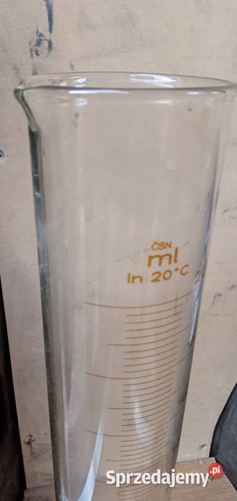 Cylinder miarowy szklany czasy prl