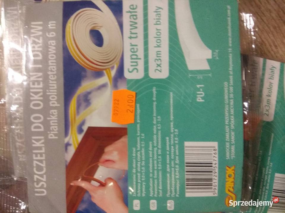 Uszczelka do okien 59mm 2x3 metry podkarpackie Rzeszów sprzedam