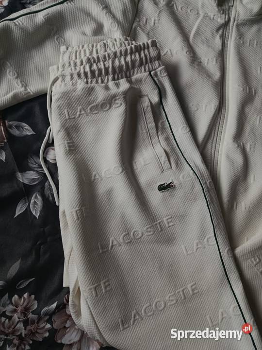 Komplet dresowy Lacoste Tracksuit biały rozmiar podlaskie Białystok
