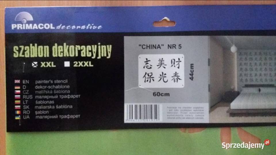 SZABLON do malowania malarski dekoracyjny CHINA Złotniki sprzedam