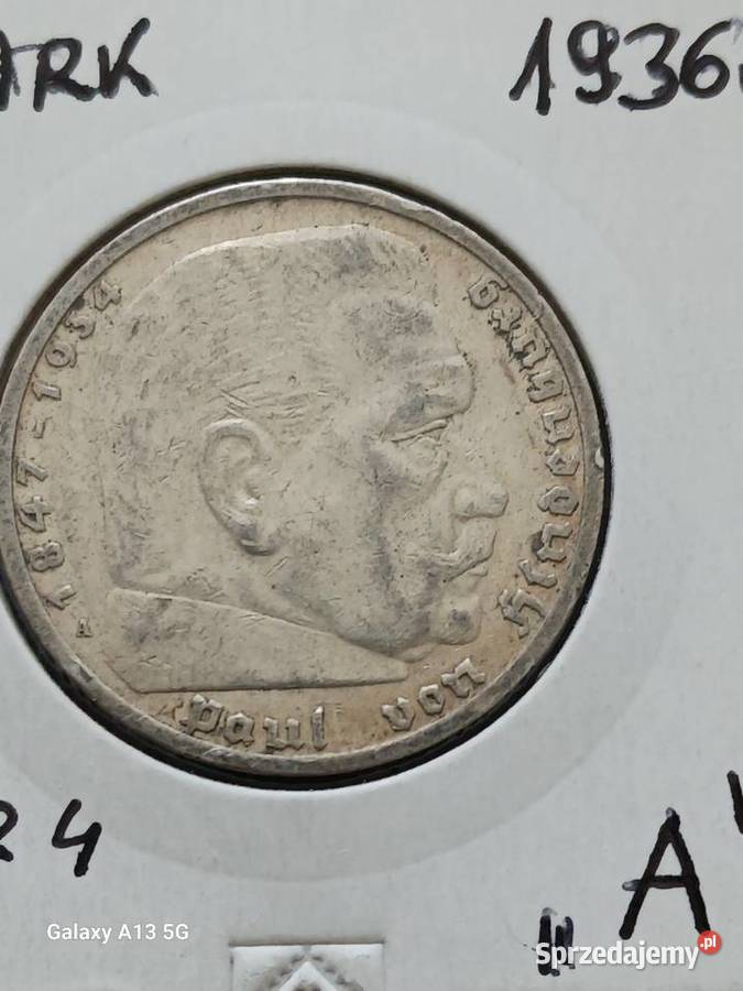 5 Marek Niemcy Paul von Hindenburg 1936 r men A Konin sprzedam