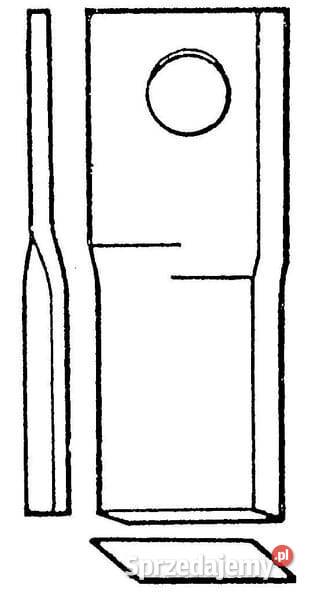 Nożyk kosiarki rotacyjnej prawy 100x48x4 mm Kamionna sprzedam