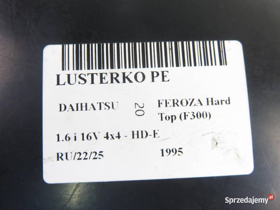 LUSTERKO PRAWE DAIHATSU FEROZA 3 PIN