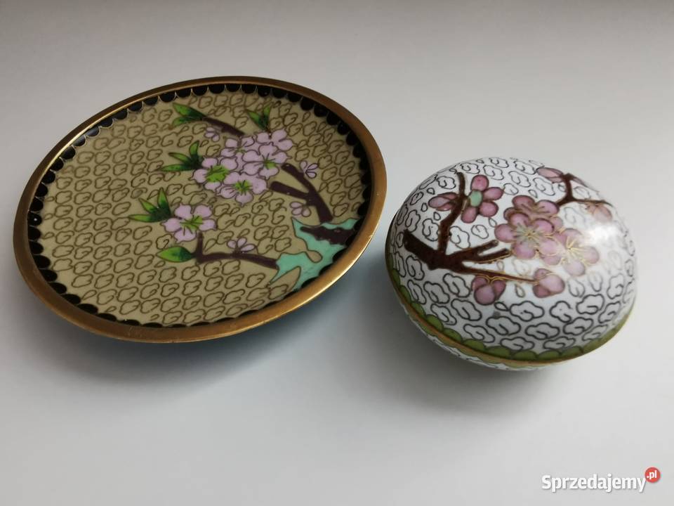 Zestaw dekoracyjny z emalii komórkowej mosiądz podkarpackie Rzeszów