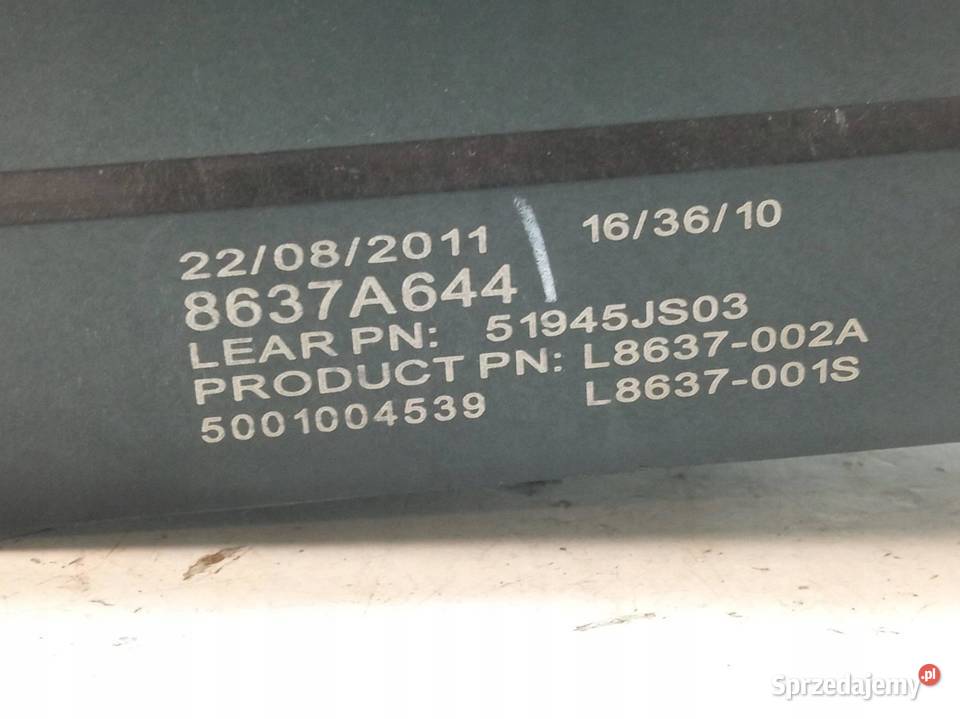 SKRZYNKA BEZPIECZNIKÓW 8637A644 20 B Mitsubishi Rok produkcji 2011