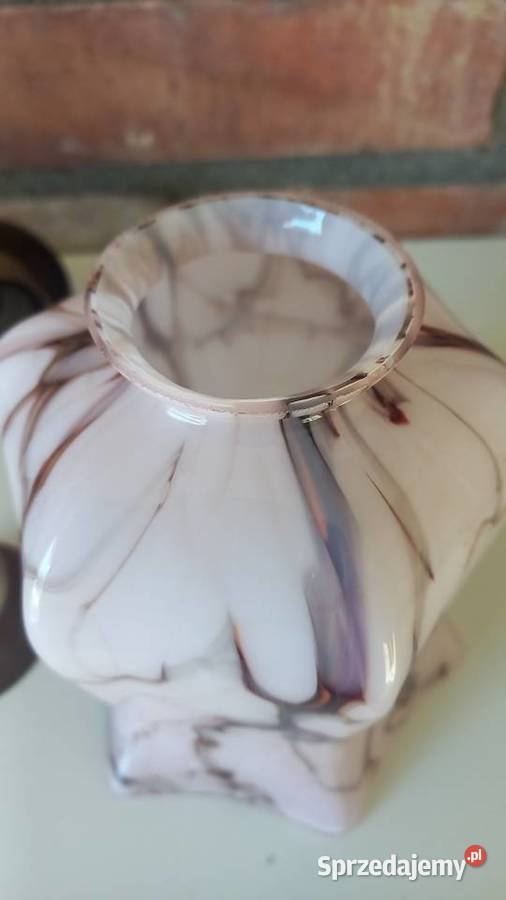 Kinkiet metalowy ścienny Art Deco ze szklanym Gawroniec