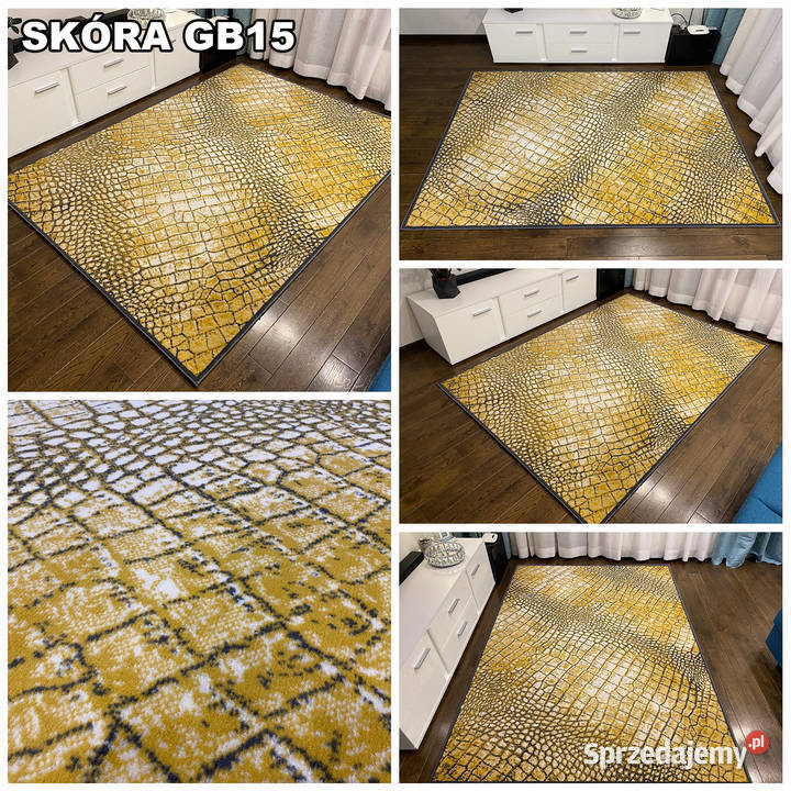 DYWAN 140X200 IDEA SKÓRA GB15 ŻÓŁTA GĘSTY Białystok