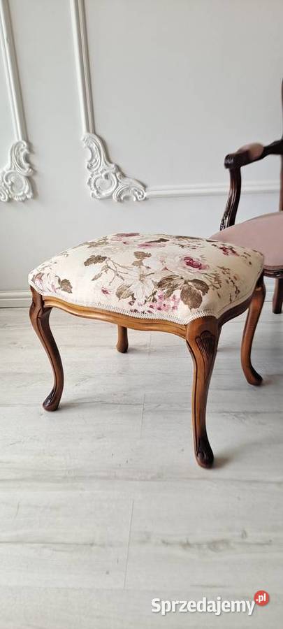 Stylowa pufa podnóżek stołek taboret angielska