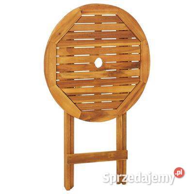 vidaXL 3cz składany zestaw bistro lite drewno