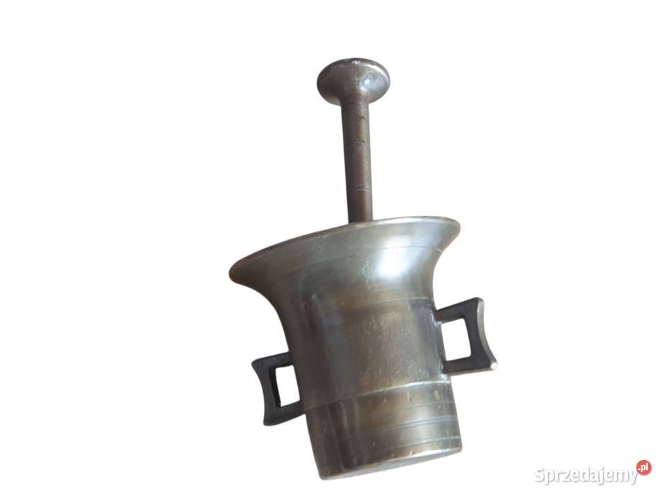 Stary mosiężny moździerz kuchenny sygnowany lata Cieszyn