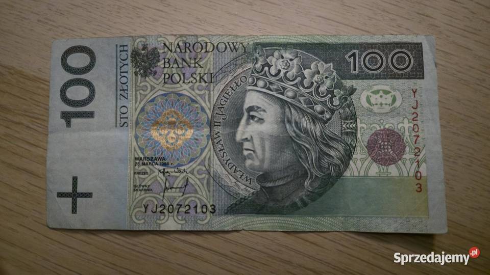 Banknot 100 seria YJ