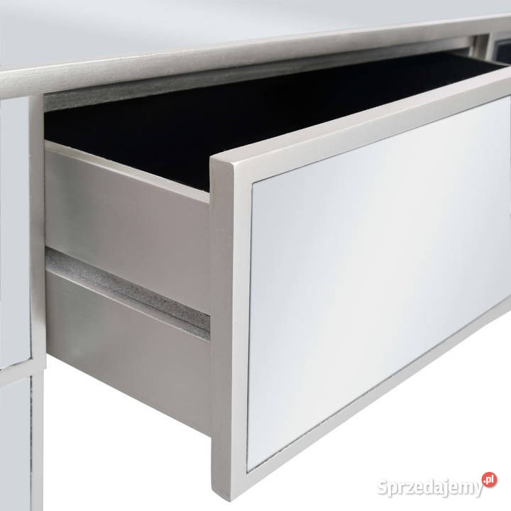Lustrzany stolik konsola MDF i szkło 1065x38x765