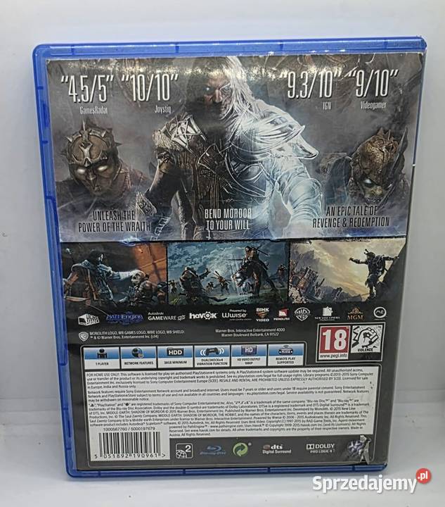 Gra Middle Earth Shadow Of Mordor 4 Elbląg