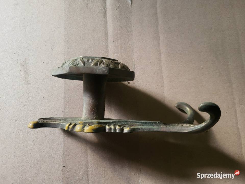 Wieszak mosiężny z lat 70tych vintage retro Pozostałe Zakliczyn