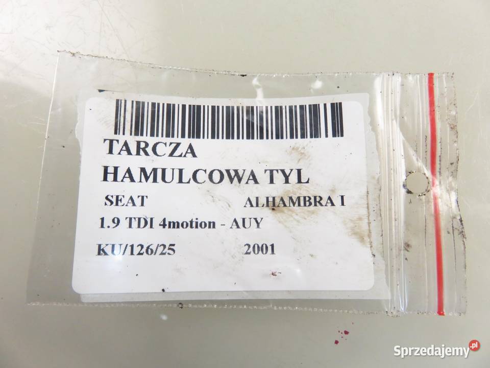 TARCZE HAMULCOWE TYŁ SEAT ALHAMBRA I 19 TDI małopolskie