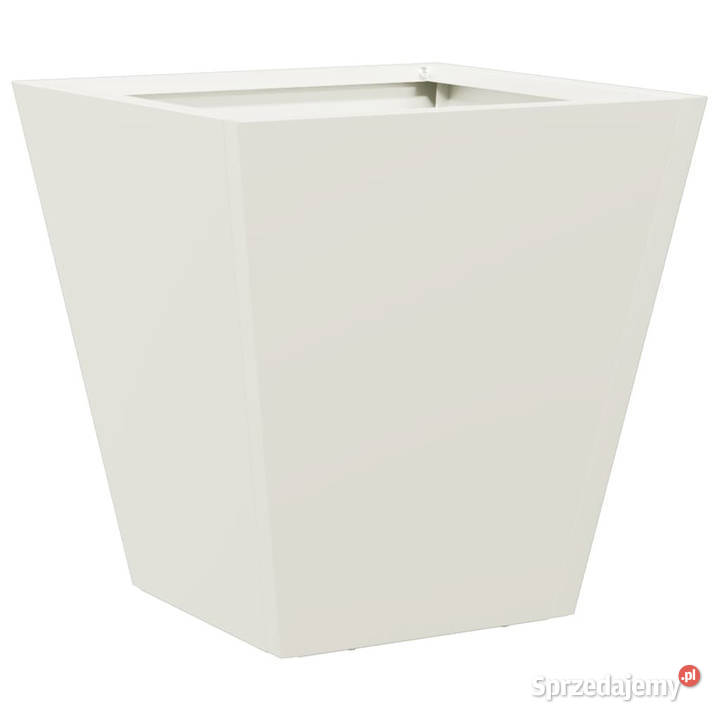 Donice ogrodowe 2 białe 30x30x30 stalowe Dom i Ogród Warszawa