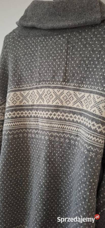 Wełniany męski sweter norweski wzór 36 S Nills Kraków