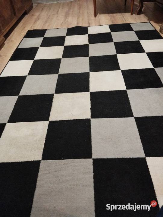 dywan czarno biało szary Łódź