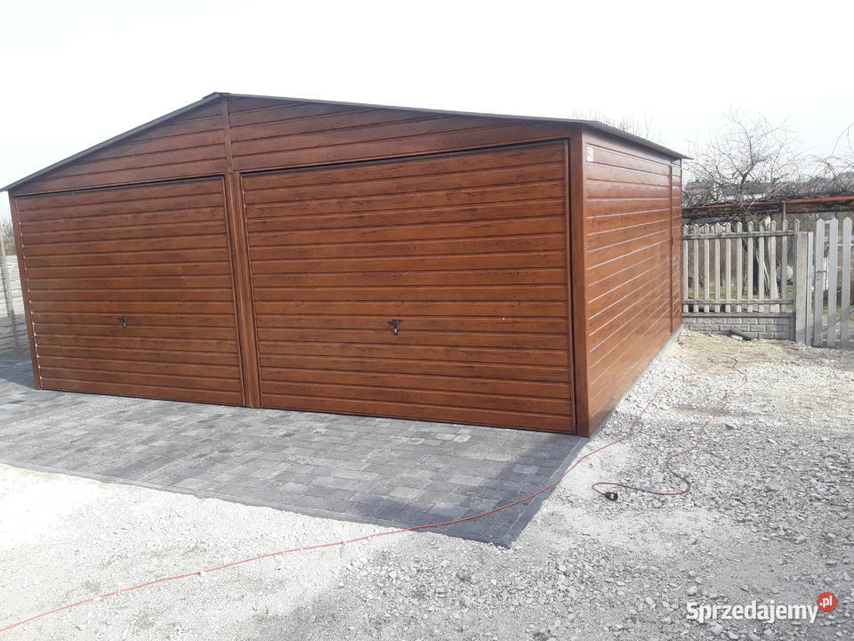 Garaż blaszany dwustanowiskowy 6x6m GrzywStal Nowy Targ