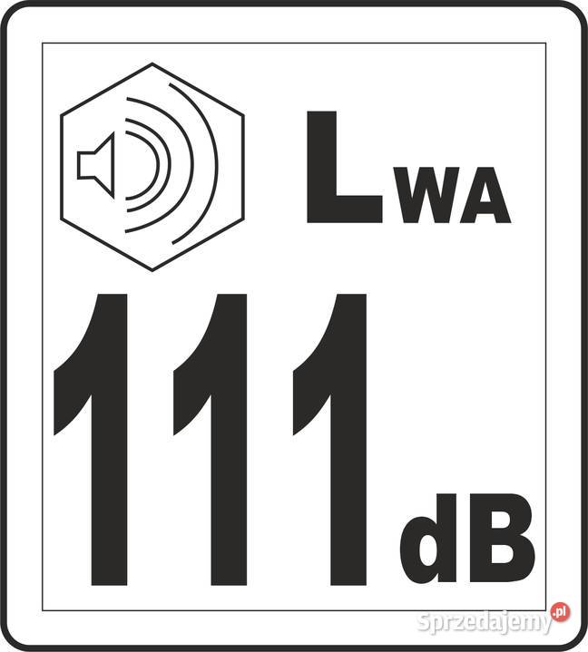 Naklejka LWA 111 oznaczenie poziomu mocy Kamionna