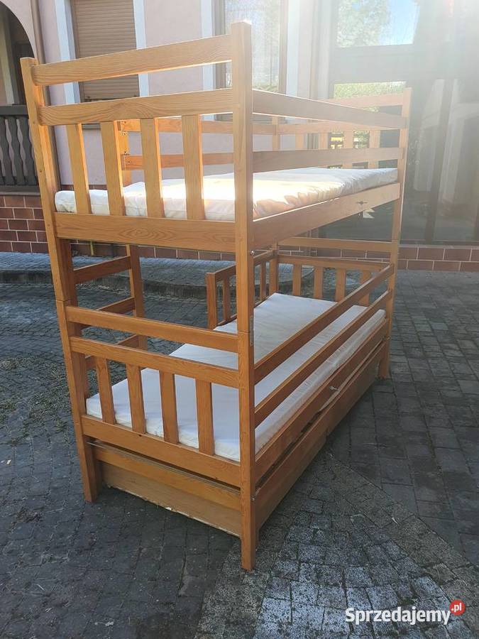Łóżko piętrowe 3 osobowe z szufladami Pozostałe Rybnik