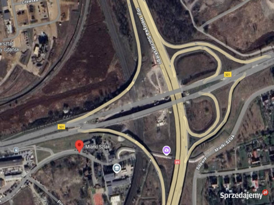 zaraz I wjazdu na S7 i trasę na Sucharskiego