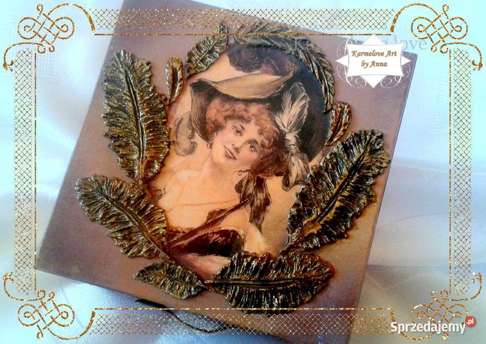 Herbaciarka szkatułka rękodzieło prezent Antyki, Sztuka, Kolekcje mazowieckie Warszawa