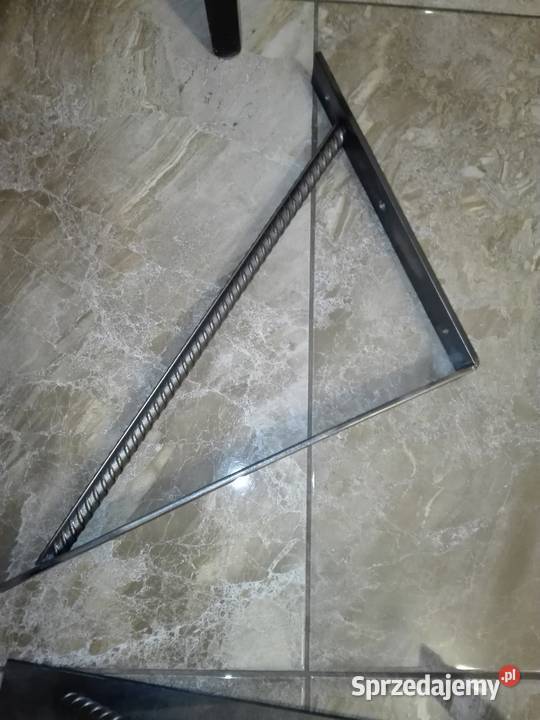 Stalowe 2 MOCNE wsporniiki pod półkę 400x300mm Kęty