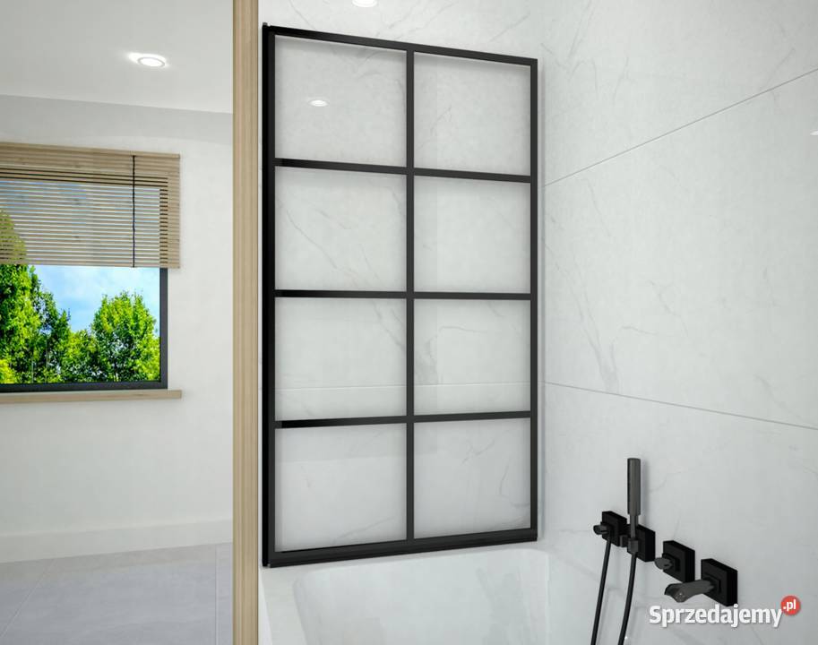 PARAWAN NAWANNOWY czarny kratka 80x140 Czarna