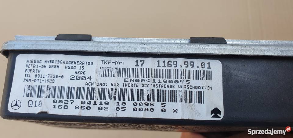 MERCEDES A KLASA W168 AIR BAG PODUSZKA PRAWA Bieleń