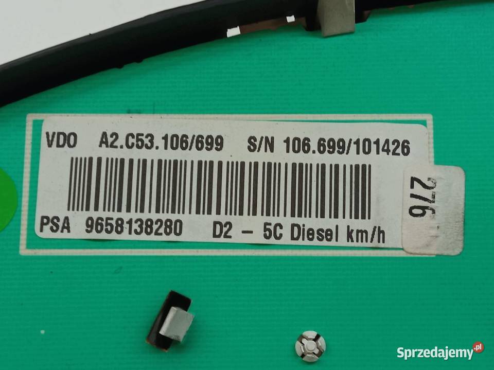 LICZNIK 9658138280 16 HDI 108 Peugeot 407 I Rok produkcji 2006 sprzedam