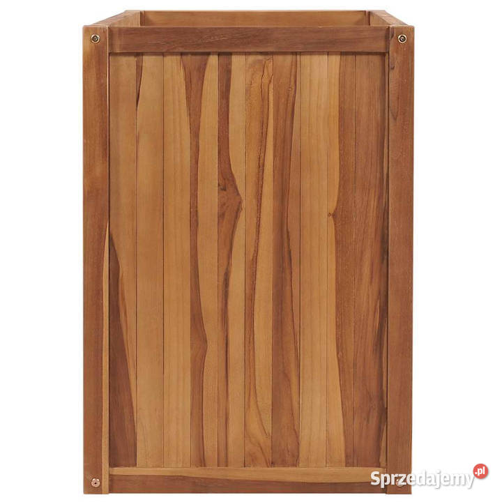 Podwyższona donica 100x50x70 lite drewno tekowe