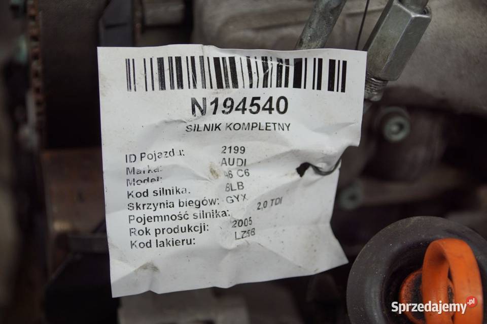 SILNIK KOMPLETNY AUDI A6 C6 BLB Lipno
