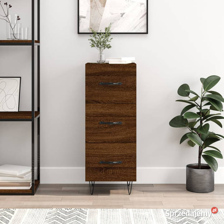 Szafka brązowy dąb 345x34x90 materiał